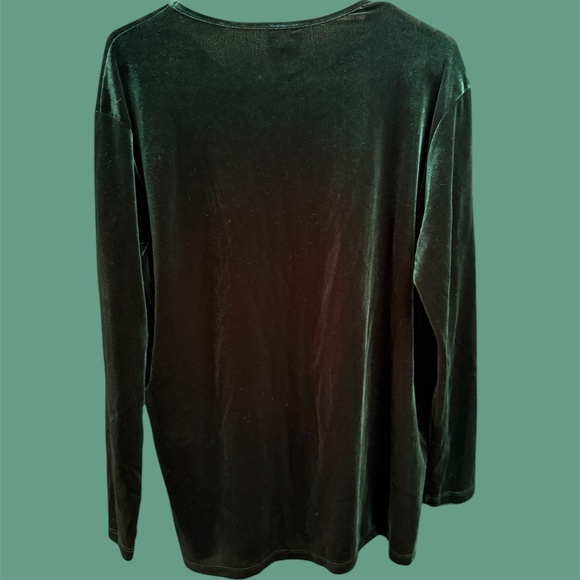NEW VTG NU Dimension Green Velvet 2-Piece Set Maxi Skirt Long Sleeve Blouse Med - Picture 9 of 11